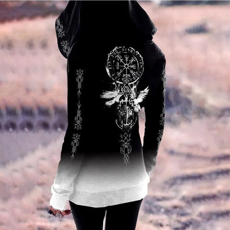 Viking Totem Vintage Hoodie