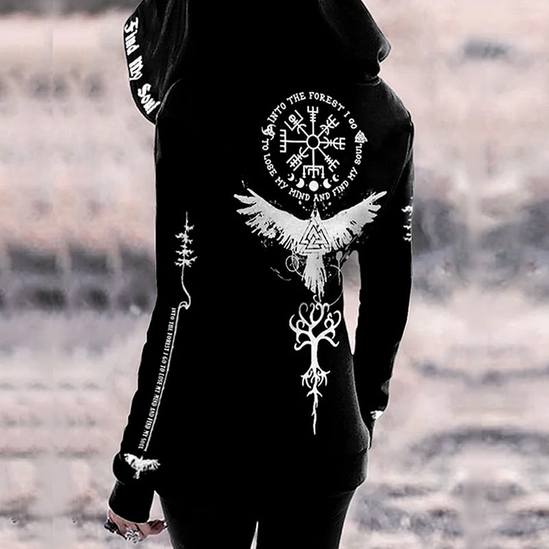 Viking Totem Vintage Hoodie