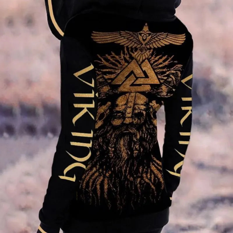 Viking Totem Vintage Hoodie