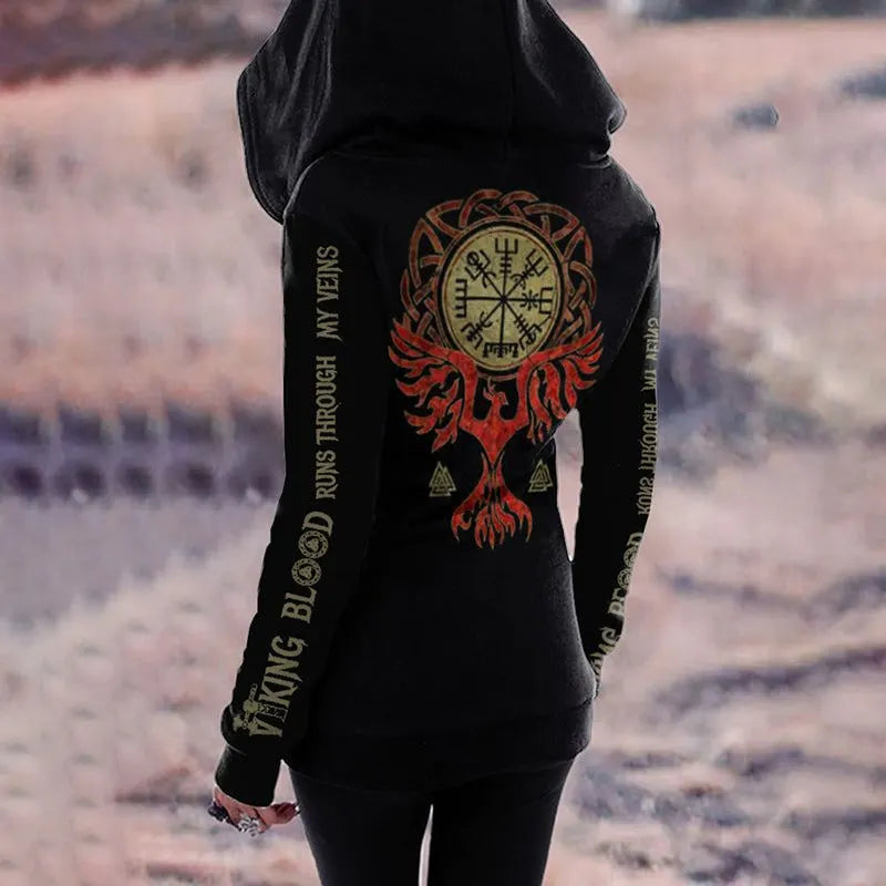 Viking Totem Vintage Hoodie