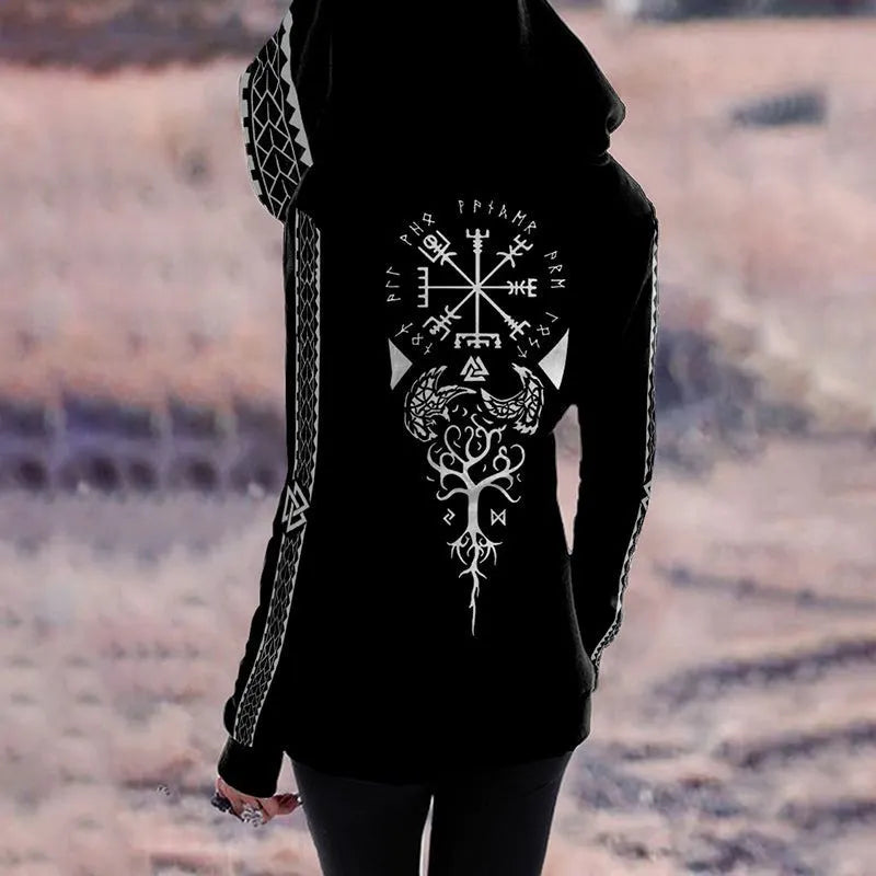 Viking Totem Vintage Hoodie