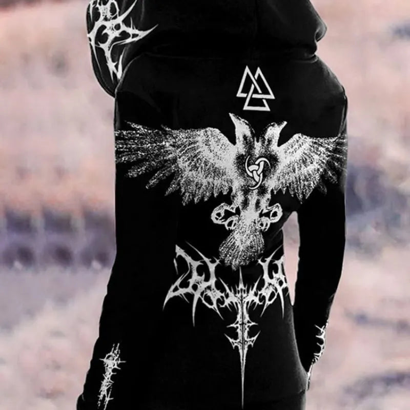 Viking Totem Vintage Hoodie