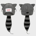 Warm Fox Tail Knitted Wool Hat