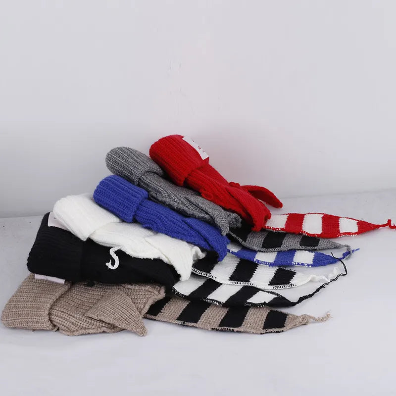 Warm Fox Tail Knitted Wool Hat