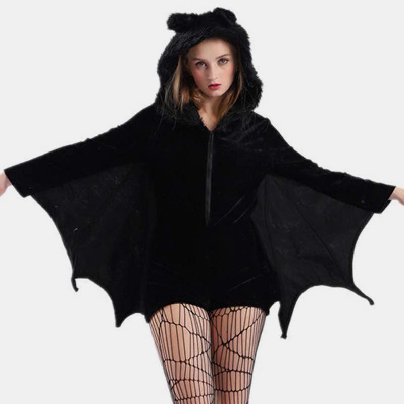 Bat Ear Hooded Dress and Devil Stockings
