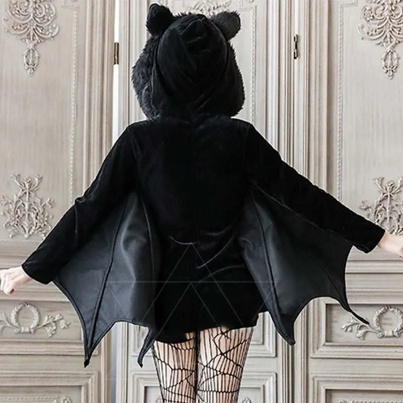 Bat Ear Hooded Dress and Devil Stockings
