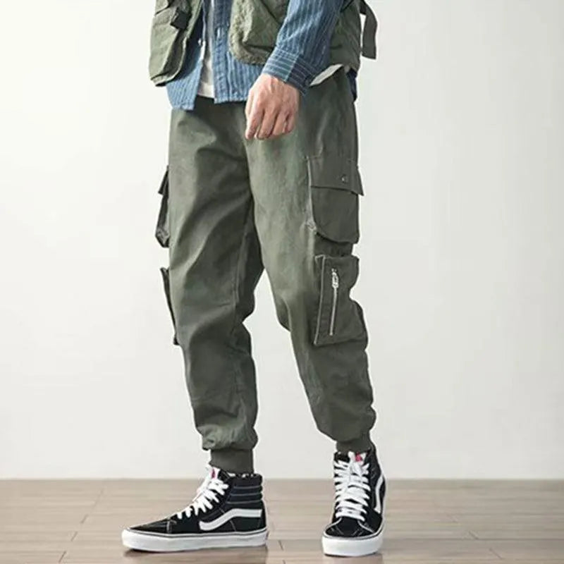 Multi Zipper Pockets Jogger Pants