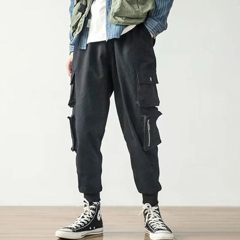 Multi Zipper Pockets Jogger Pants