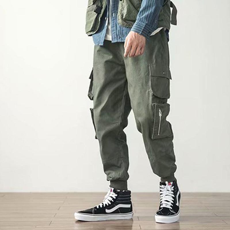 Multi Zipper Pockets Jogger Pants