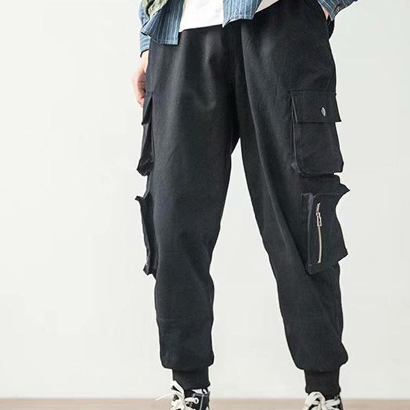 Multi Zipper Pockets Jogger Pants