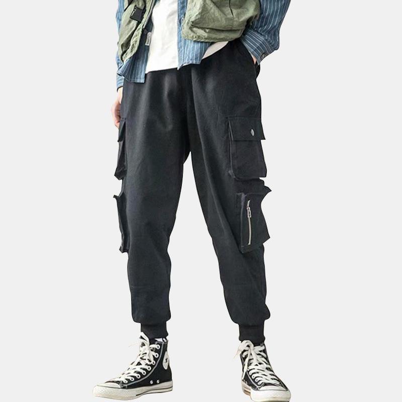 Multi Zipper Pockets Jogger Pants