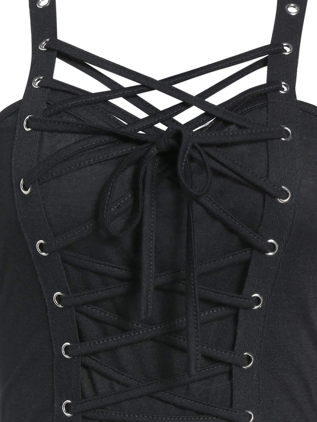 Sleeveless Lace Up Strap Irregular Dress