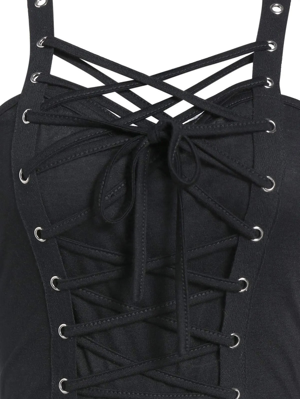 Sleeveless Lace Up Strap Irregular Dress