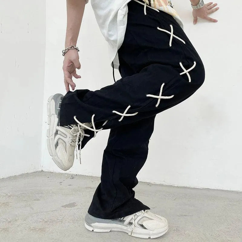 Drawstring Wide Leg Pants