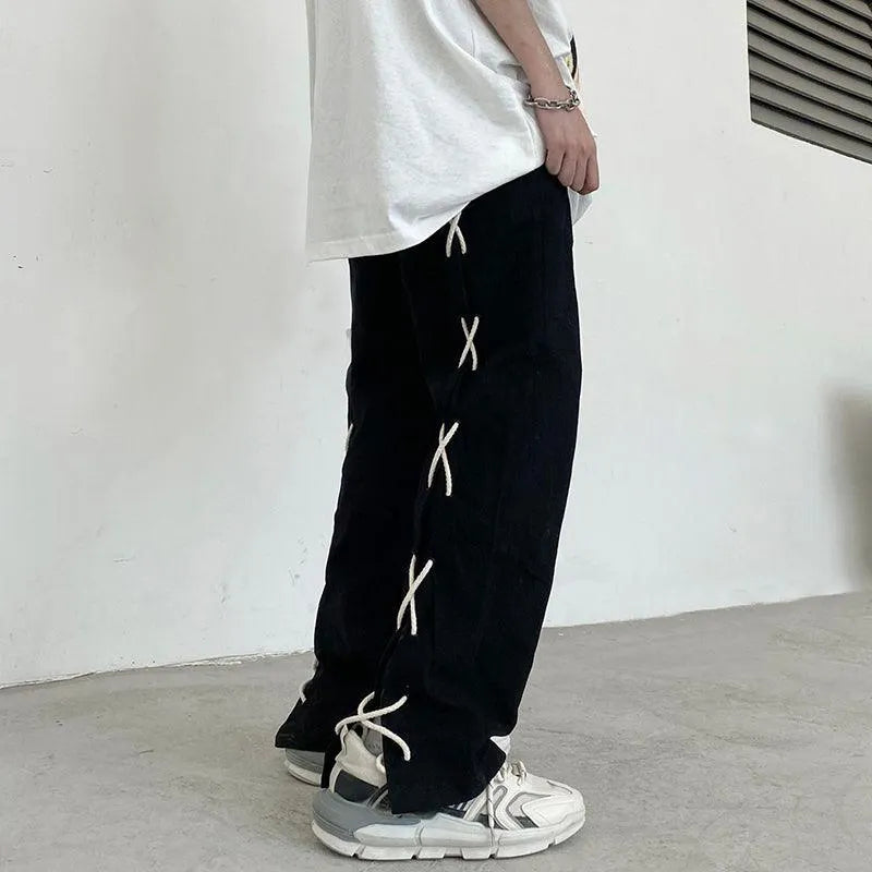 Drawstring Wide Leg Pants