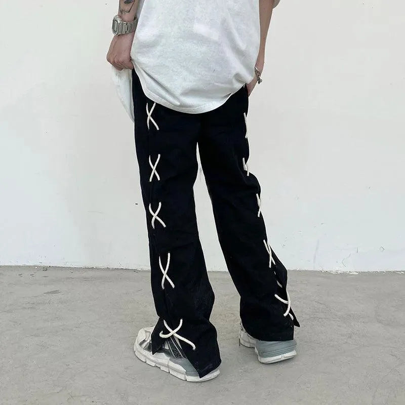 Drawstring Wide Leg Pants