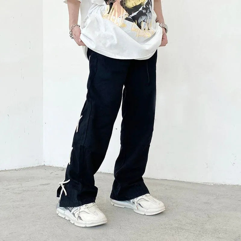 Drawstring Wide Leg Pants