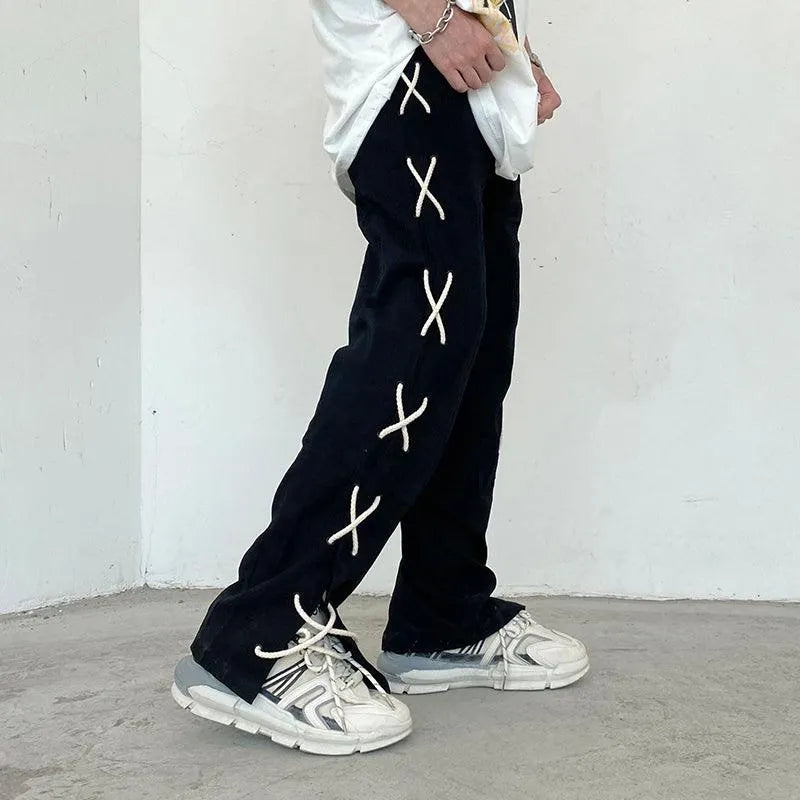 Drawstring Wide Leg Pants