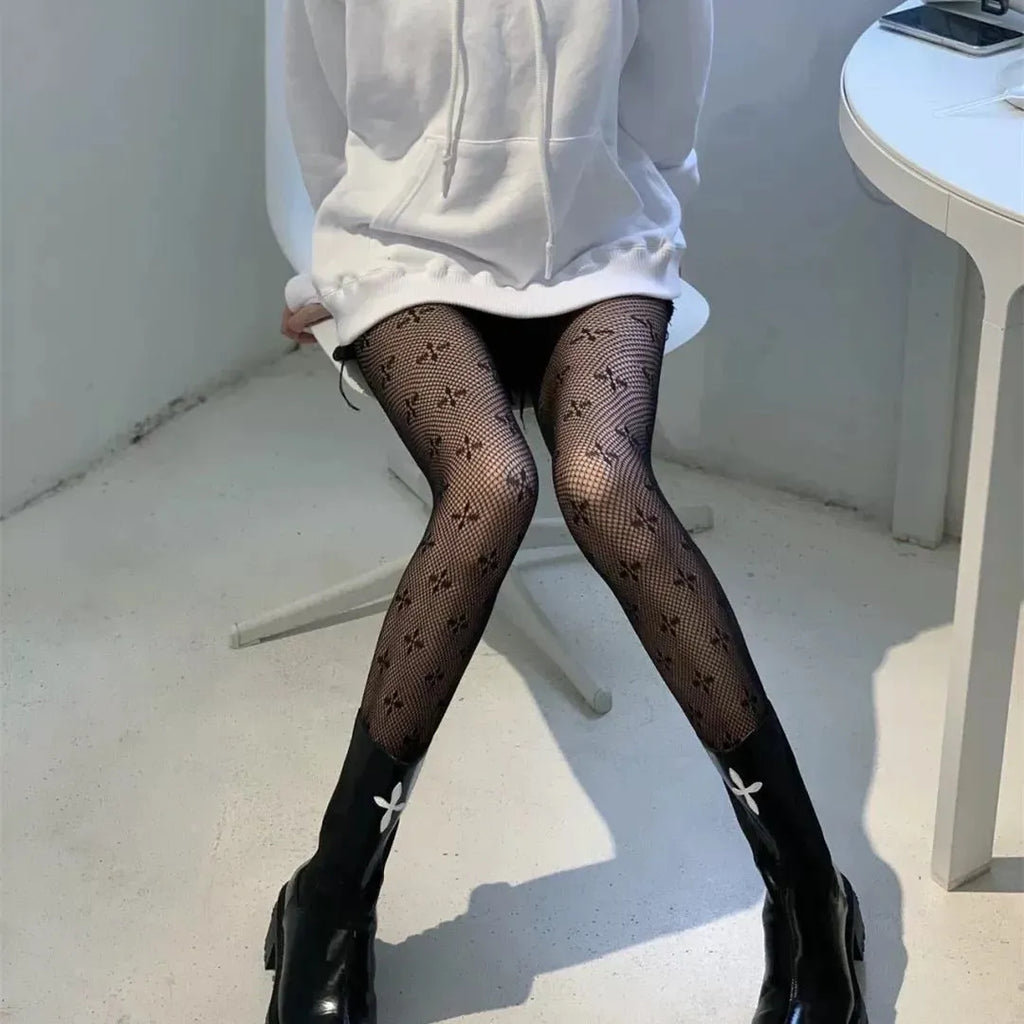 Cross Fishnet Stockings