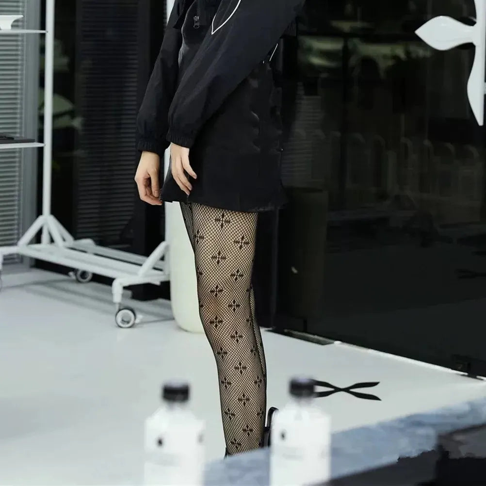 Cross Fishnet Stockings