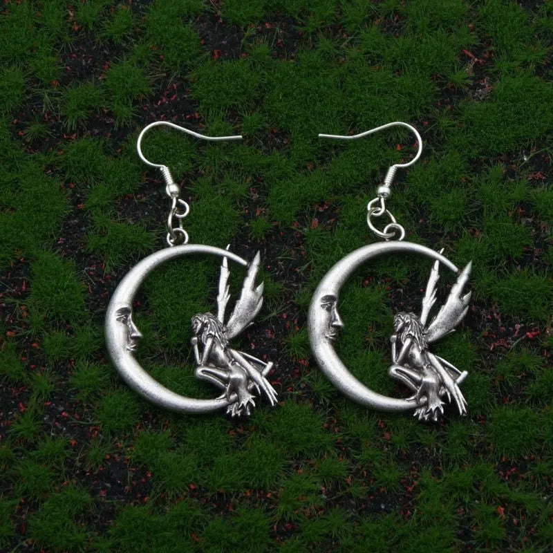 Witchcraft Crescent Fairy Earrings