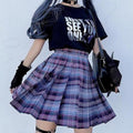 Purple Plaid Skirt
