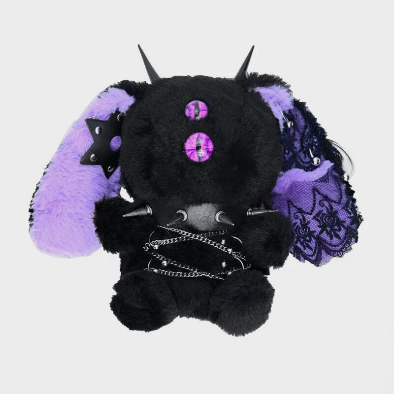 One-Eyed Doll Gothic Dark Plush Rabbit Crossbody Bag