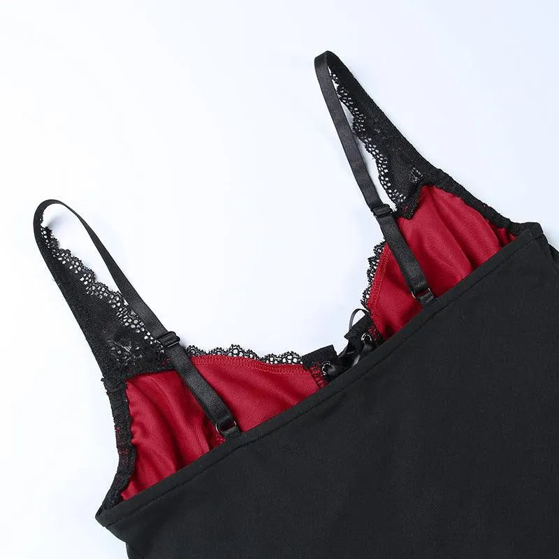 V-neck Strappy Lace Tank Top