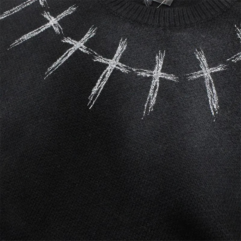 Cross Tie Dye Pullover Sweater