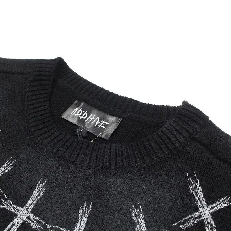 Cross Tie Dye Pullover Sweater