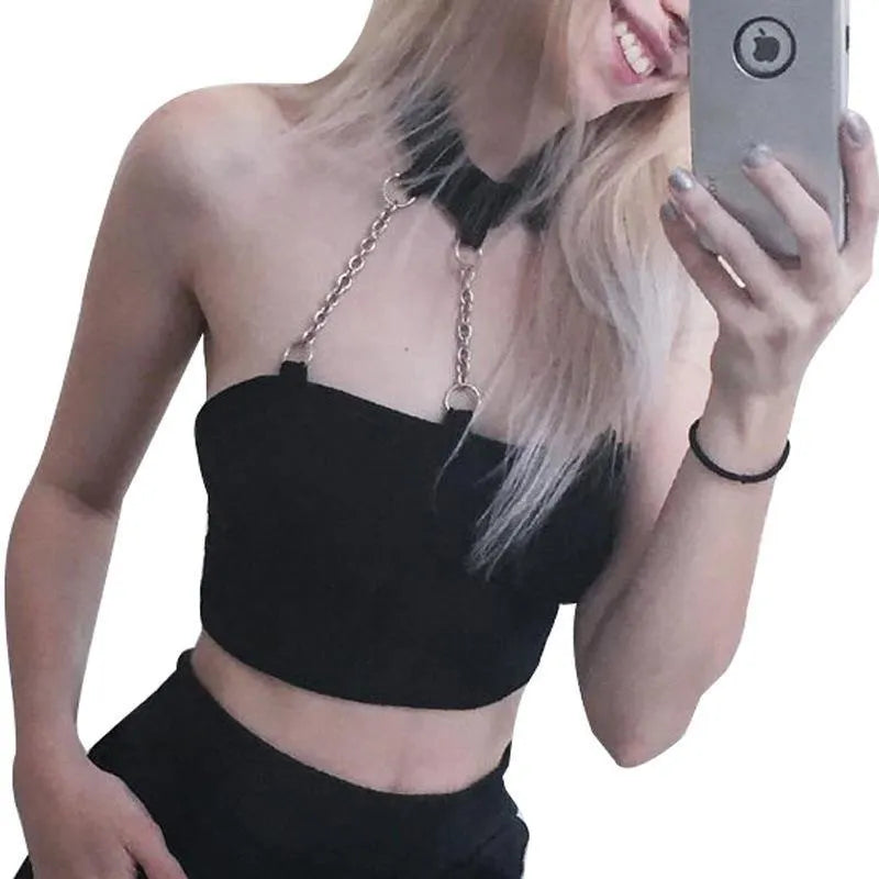 Chained Backless Top