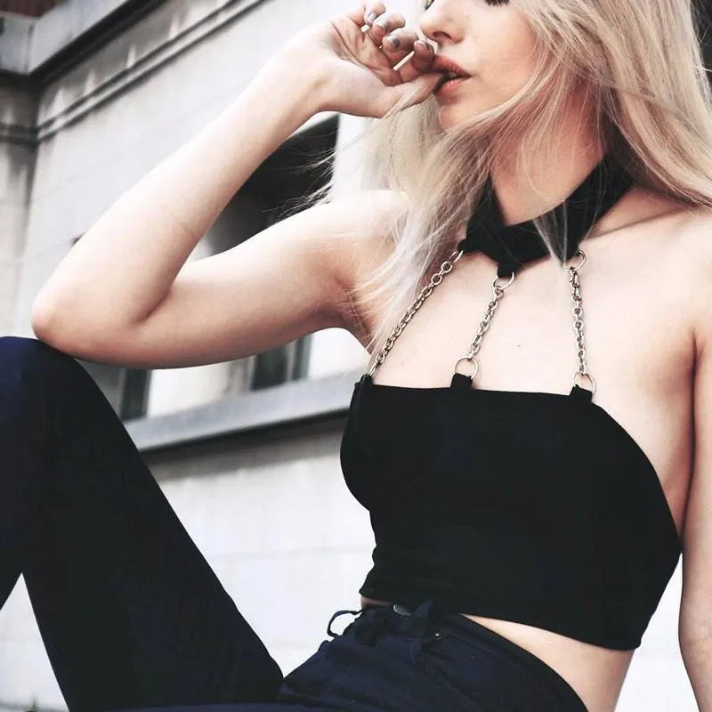 Chained Backless Top