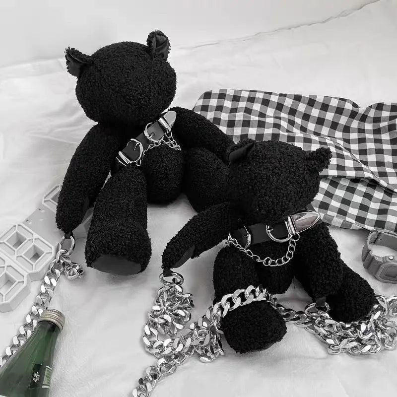 It's My Way Bear Chain Plush Bag