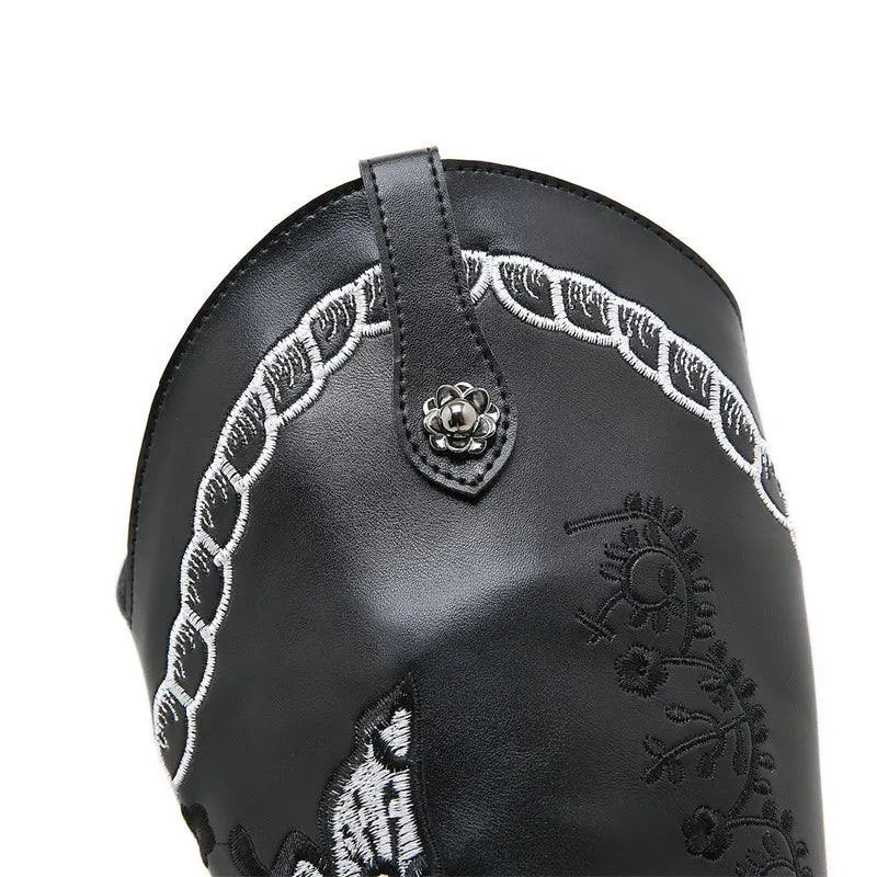 Butterfly Embroidered Boots