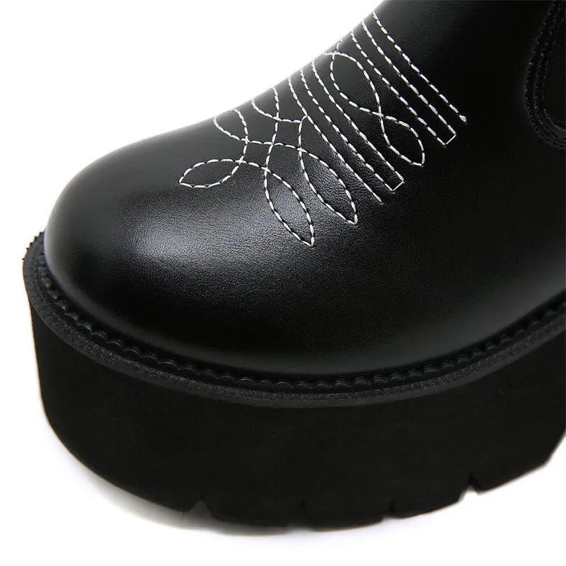 Butterfly Embroidered Boots