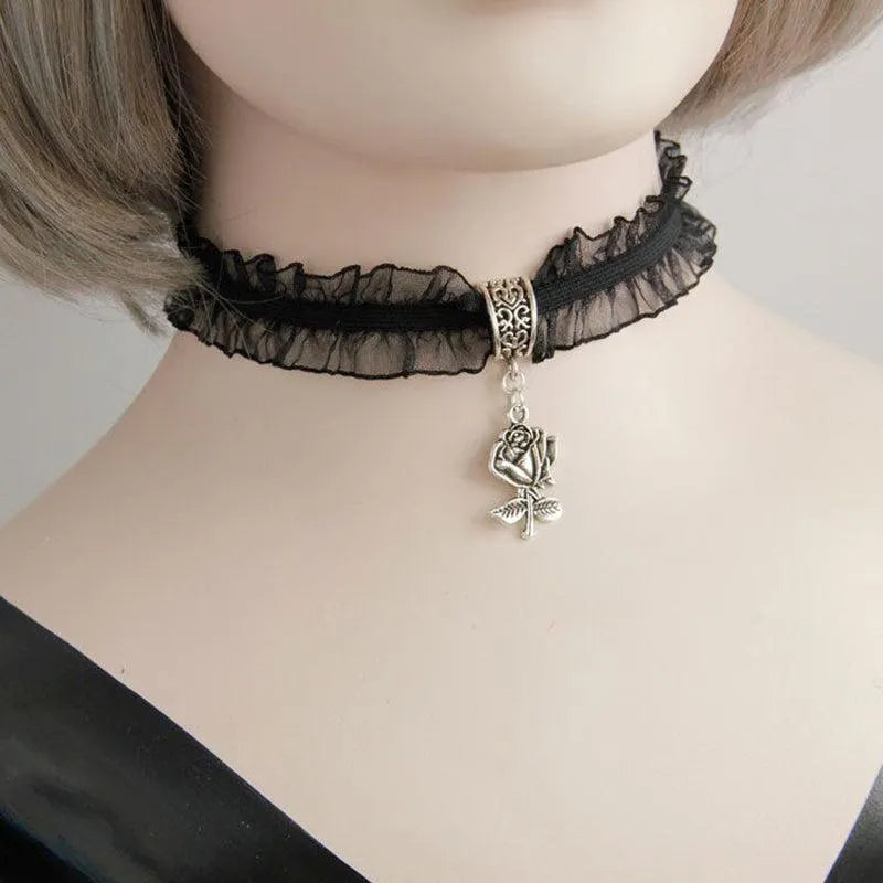 Lace Rose Choker