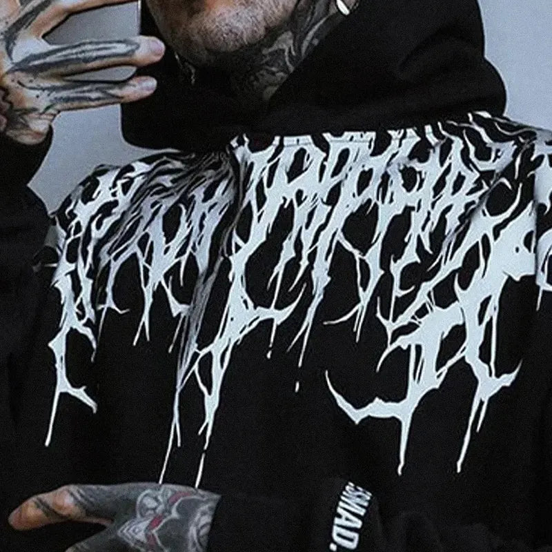 Gothic Viking Totem Pullover Hoodie