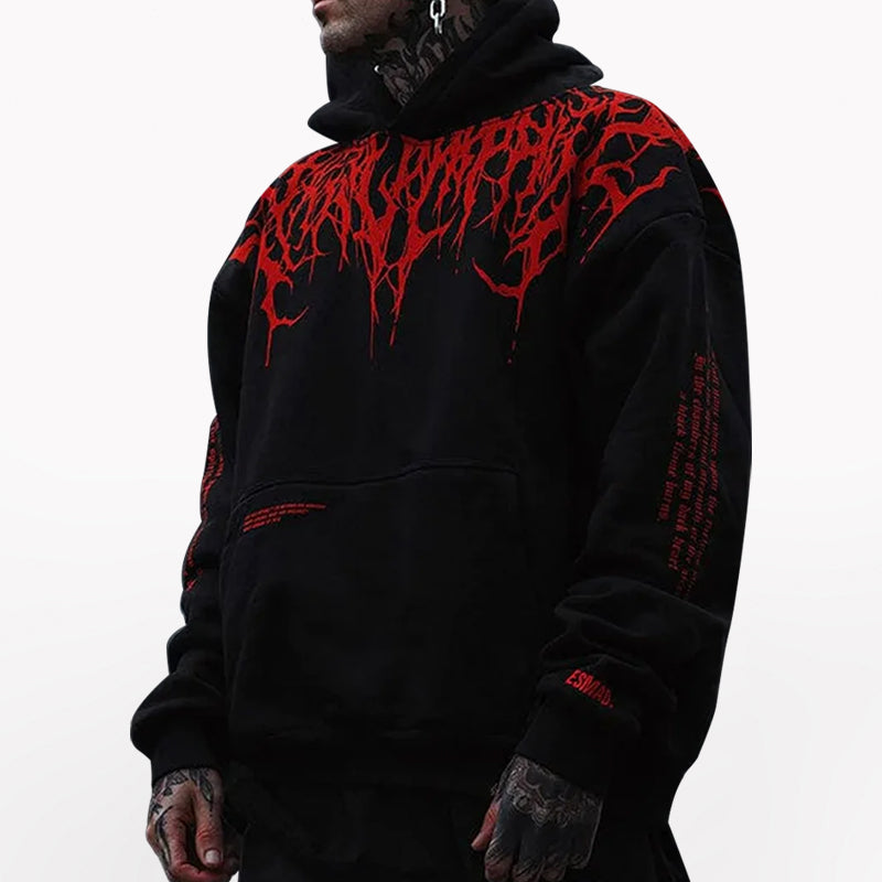 Gothic Viking Totem Pullover Hoodie