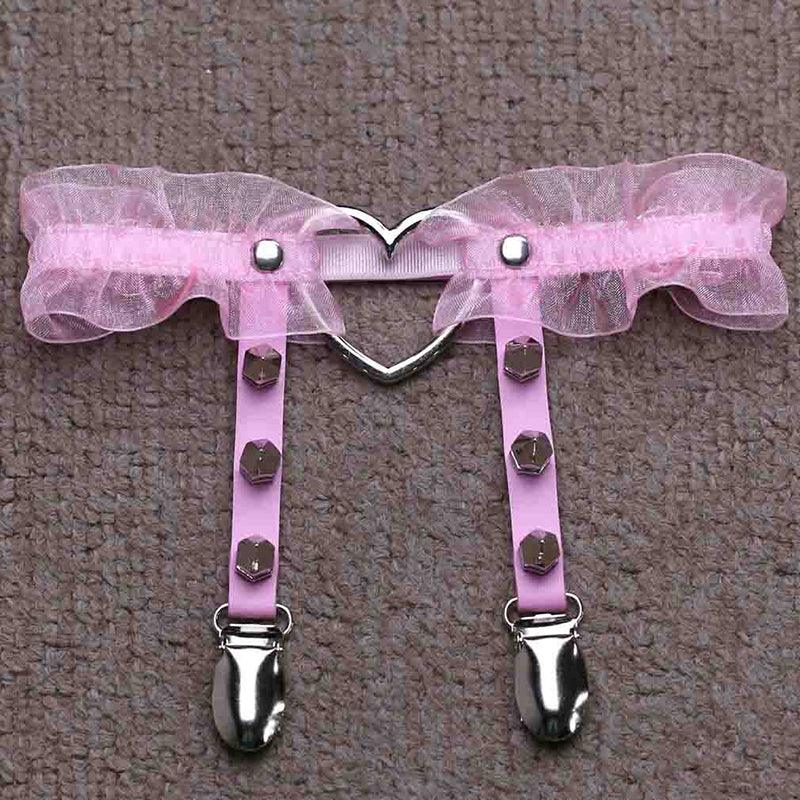 Heart Lace Garter Belt