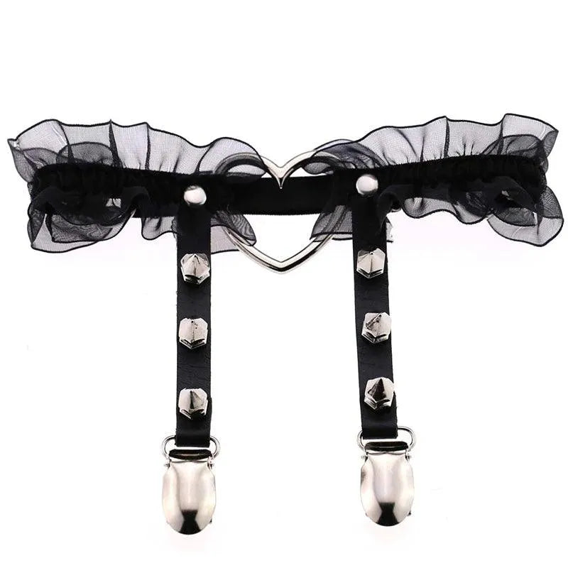 Heart Lace Garter Belt