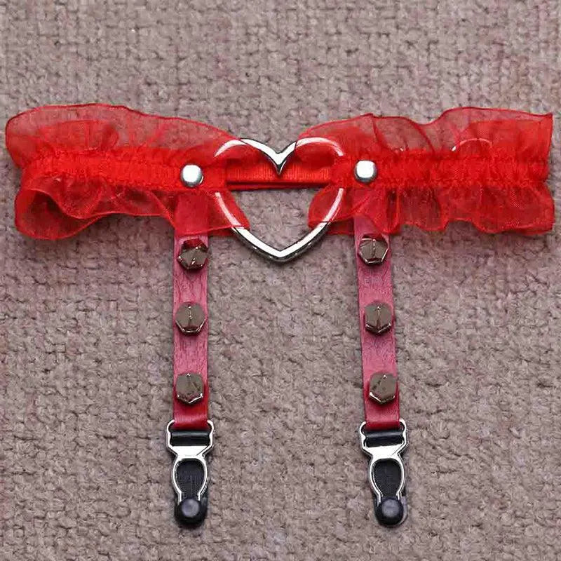 Heart Lace Garter Belt