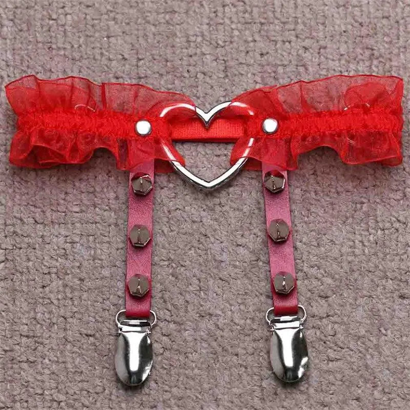 Heart Lace Garter Belt
