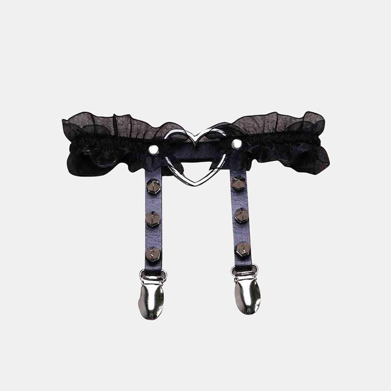 Heart Lace Garter Belt