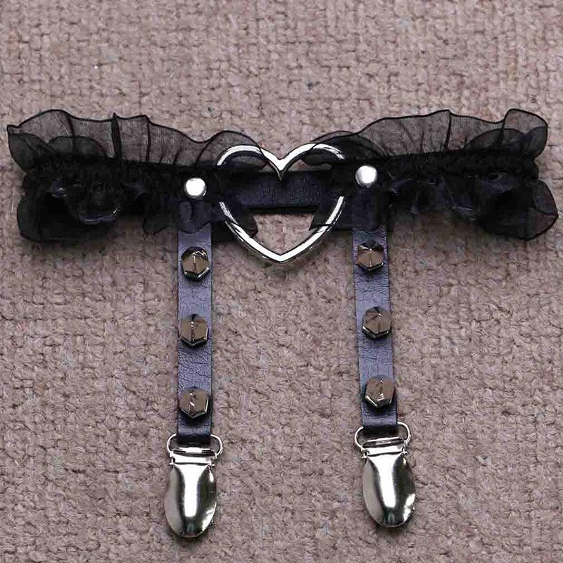 Heart Lace Garter Belt