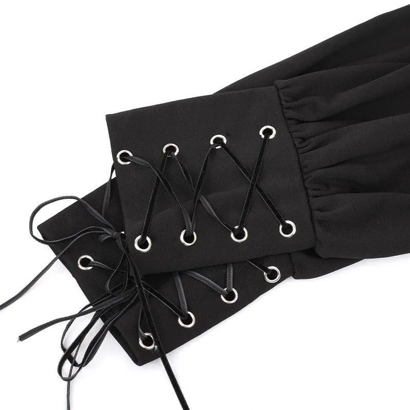 Button Line A-line Pleated Dress