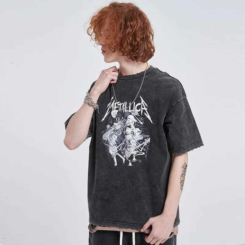 Embroidery Street Wear Men T-shirts