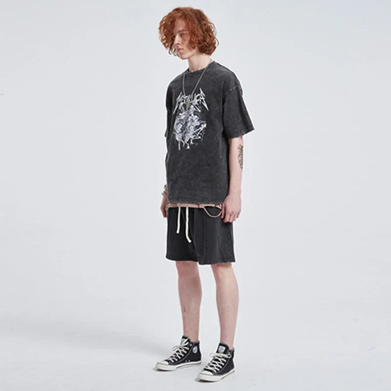 Embroidery Street Wear Men T-shirts