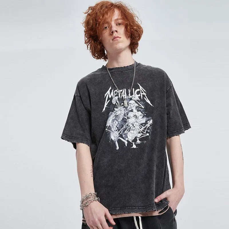 Embroidery Street Wear Men T-shirts