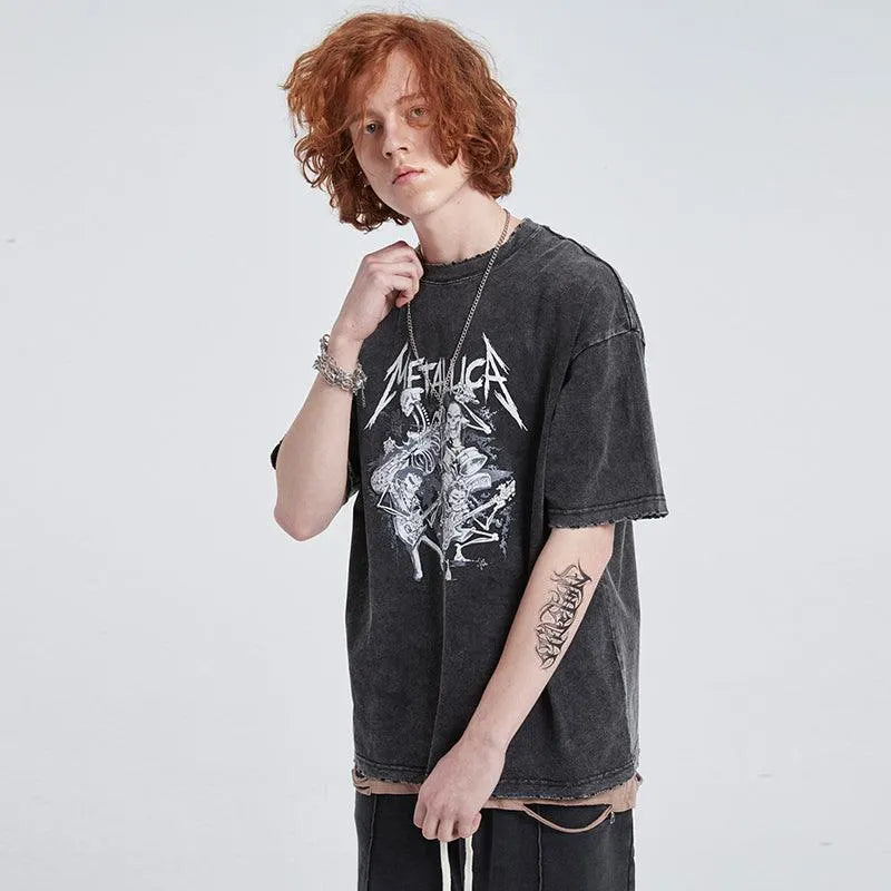 Embroidery Street Wear Men T-shirts