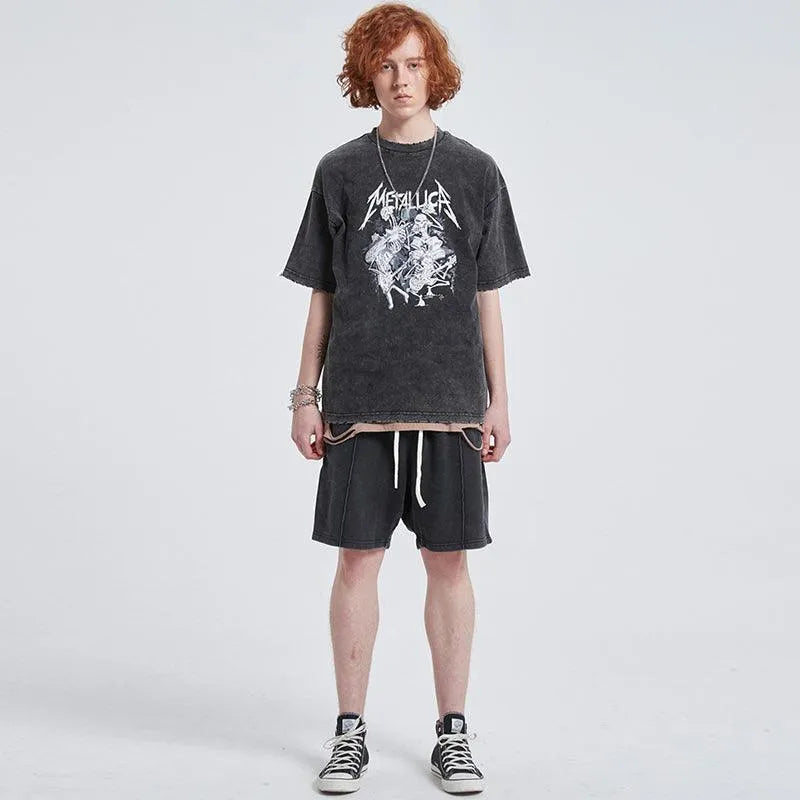 Embroidery Street Wear Men T-shirts